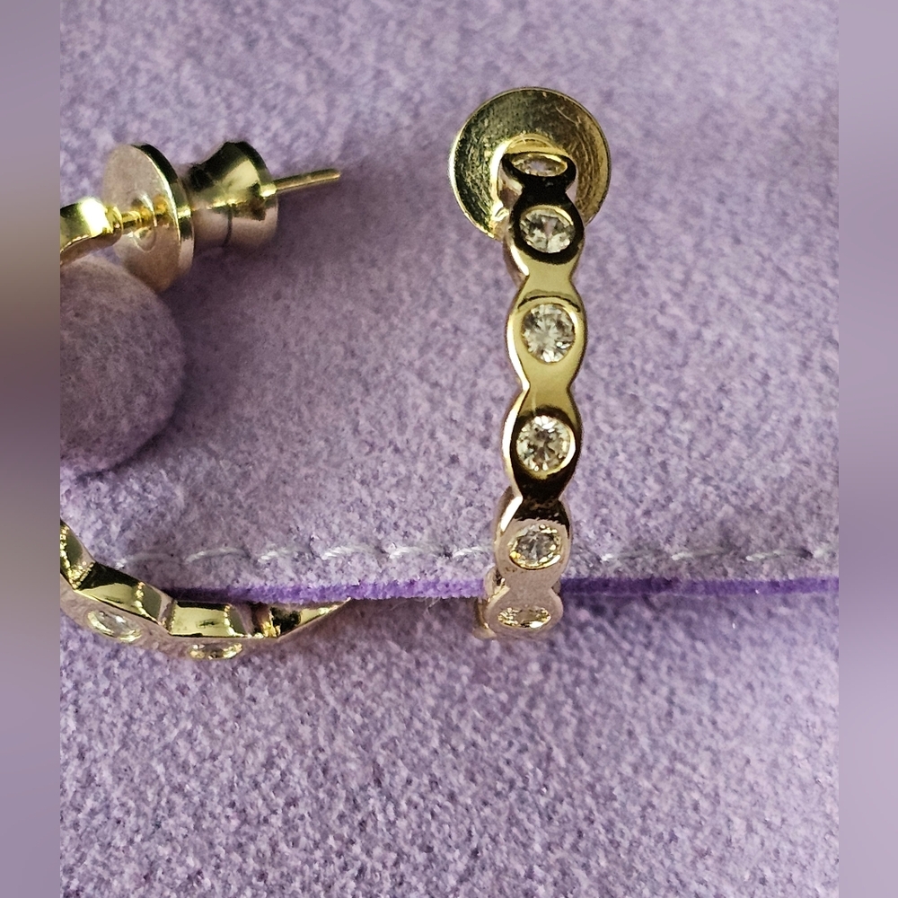 Elegant Gold Hoops-Melinda Maria Isla Hoops